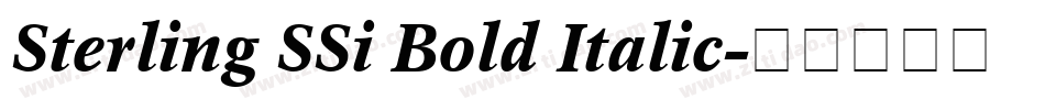 Sterling SSi Bold Italic字体转换